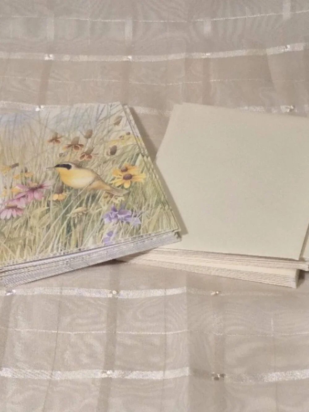 Marjolein Bastin Note Cards & Cardboard Book Shaped Box Ribbon Closure Hallmark